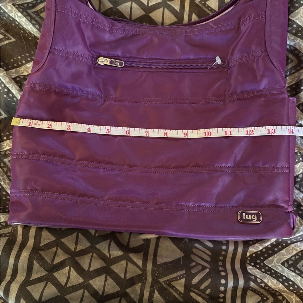 Lug Purple Quilted Shoulder Bag with Adjustable Straps - Picture 6 of 9